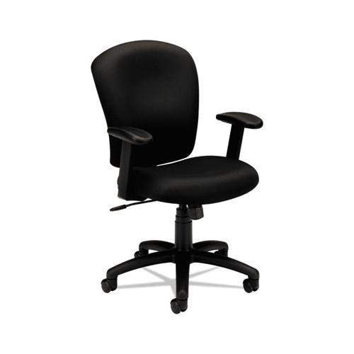 Hvl220 Mid-back Task Chair, Supports Up To 250 Lbs., Black Seat-black Back, Black Base