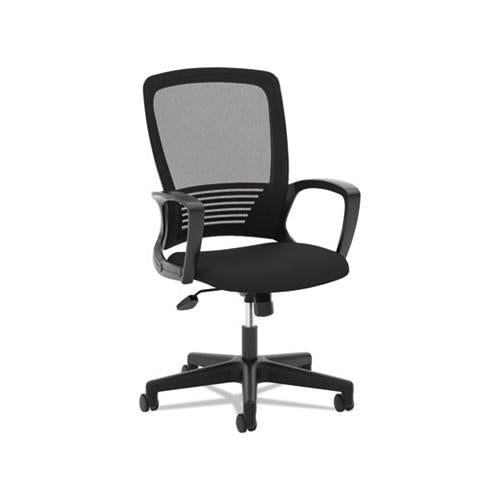 Hvl525 Mesh High-back Task Chair, Supports Up To 250 Lbs., Black Seat-black Back, Black Base