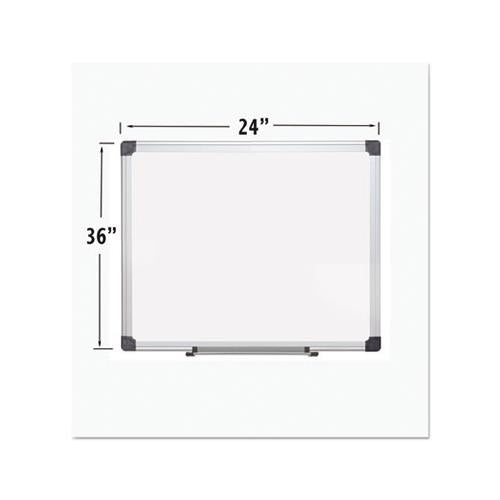 Porcelain Value Dry Erase Board, 24 X 36, White, Aluminum Frame
