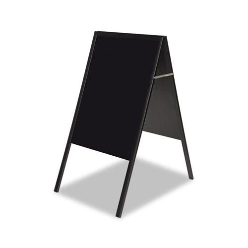 Magnetic Wet Erase Board, 27x34 Black, Black Wood Frame