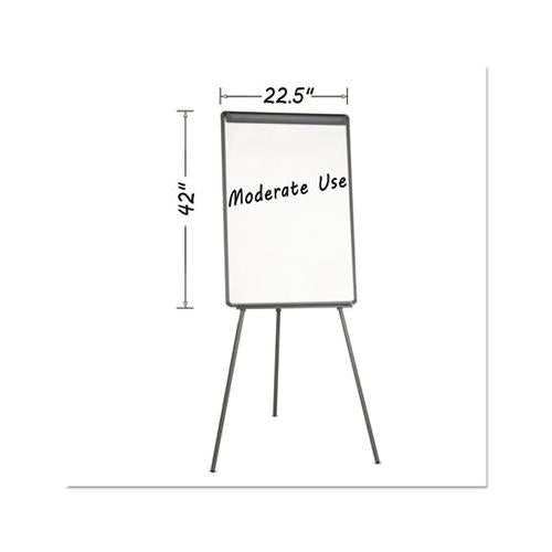 Basic Tripod Melamine Presentation Easel, 22 1-2 X 42, White-black