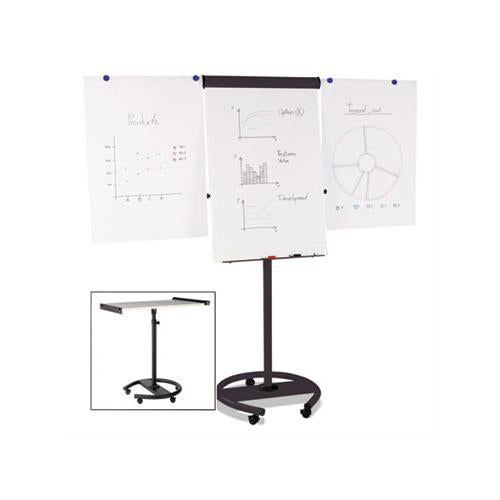 360 Multi-use Mobile Magnetic Dry Erase Easel, 27 X 41, Black Frame