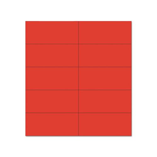 Dry Erase Magnetic Tape Strips, Red, 2" X 7-8", 25-pack