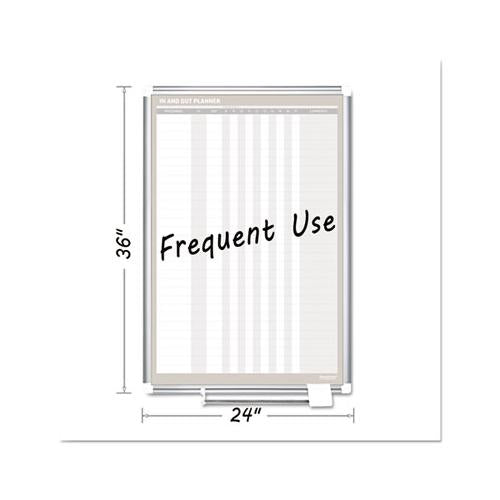 In-out Magnetic Dry Erase Board, 24x36, Silver Frame