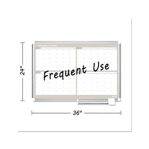 4 Month Planner, 36x24, Aluminum Frame