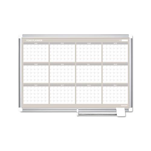 12 Month Planner, 48x36, Aluminum Frame