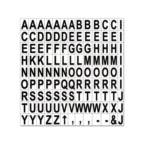 Interchangeable Magnetic Board Accessories, Letters, Black, 3-4"h