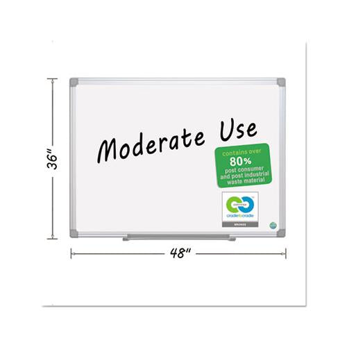 Earth Easy-clean Dry Erase Board, White-silver, 36x48