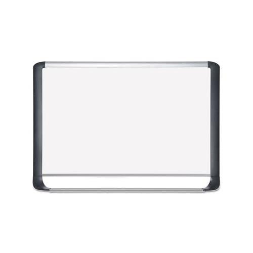 Lacquered Steel Magnetic Dry Erase Board, 24 X 36, Silver-black
