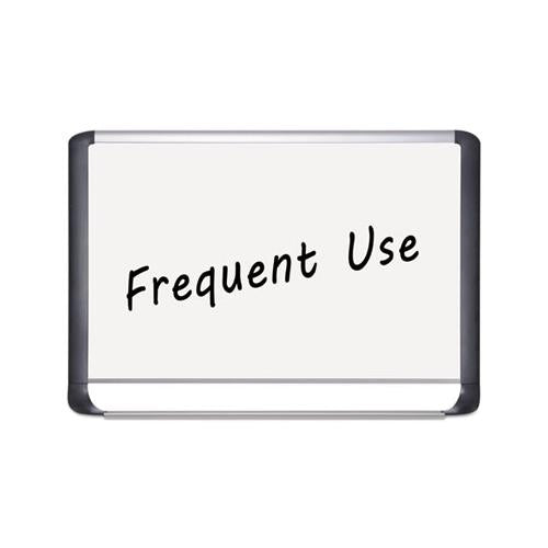 Lacquered Steel Magnetic Dry Erase Board, 48 X 96, Silver-black