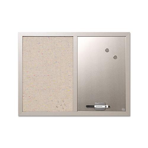 Combo Bulletin Board, Bulletin-dry Erase, 24x18, Gray Frame