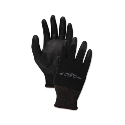 Pu Palm Coated Gloves, Black, Size 8 (medium), 1 Dozen