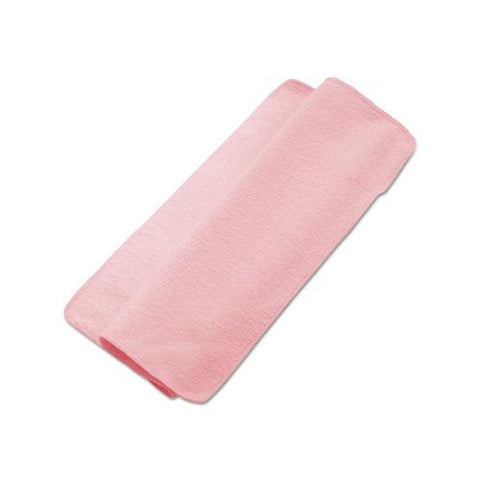 Lightweight Microfiber Cleaning Cloths, Pink, 16 X 16, 24-pack