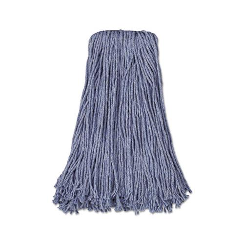 Mop Head, Standard Head, Cotton-synthetic Fiber, Cut-end, #24, Blue, 12-carton