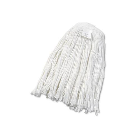 Cut-end Wet Mop Head, Rayon, No. 24, White, 12-carton