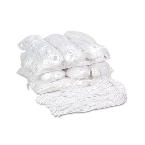 Premium Cut-end Wet Mop Heads, Rayon, 20oz, White, 12-carton
