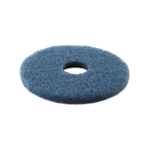 Scrubbing Floor Pads, 13" Diameter, Blue, 5-carton