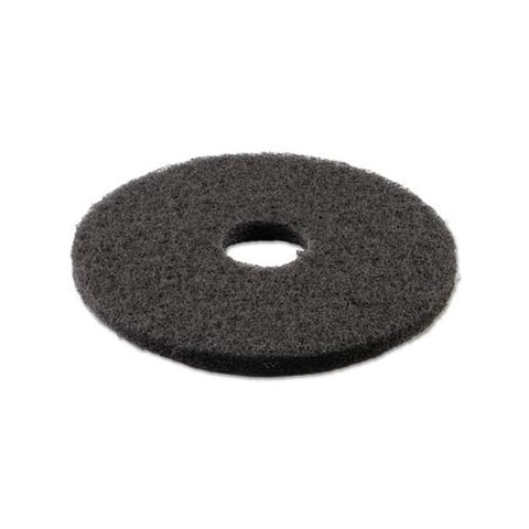 Stripping Floor Pads, 14" Diameter, Black, 5-carton
