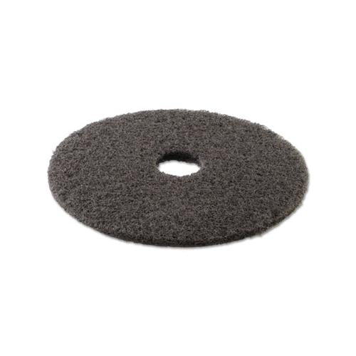 High Performance Stripping Floor Pads, 17" Diameter, Grayish Black, 5-carton