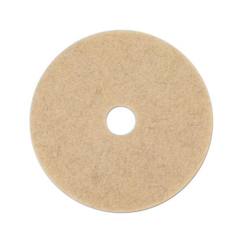Tan Burnishing Floor Pads, 17" Diameter, 5-carton