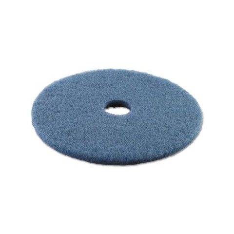 Scrubbing Floor Pads, 19" Diameter, Blue, 5-carton