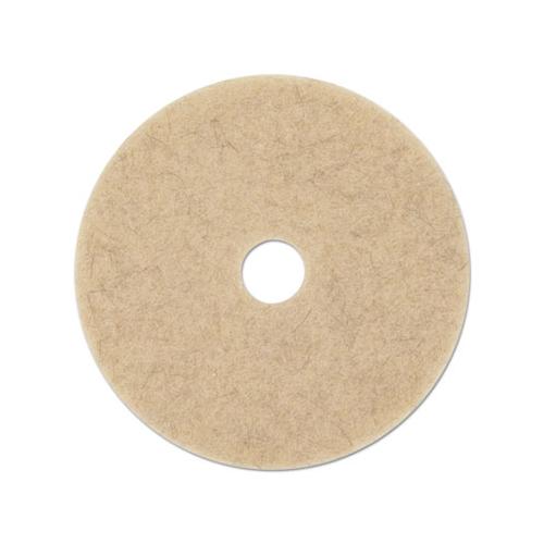 Natural Hog Hair Burnishing Floor Pads, 19" Diameter, 5-carton