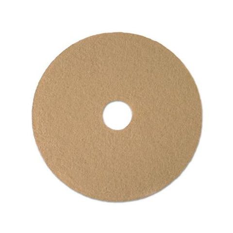 Tan Burnishing Floor Pads, 21" Diameter, 5-carton