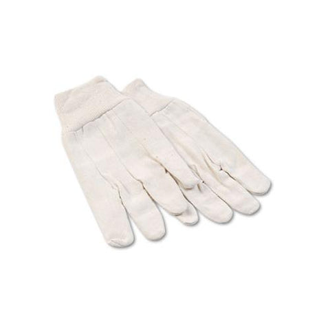 8 Oz Cotton Canvas Gloves, Large, 12 Pairs