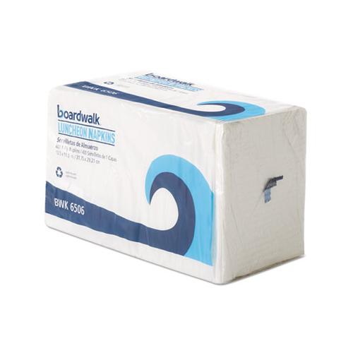 Office Packs Lunch Napkins, 1-ply, 12 1-2 X 11 1-2, White, 2400-carton