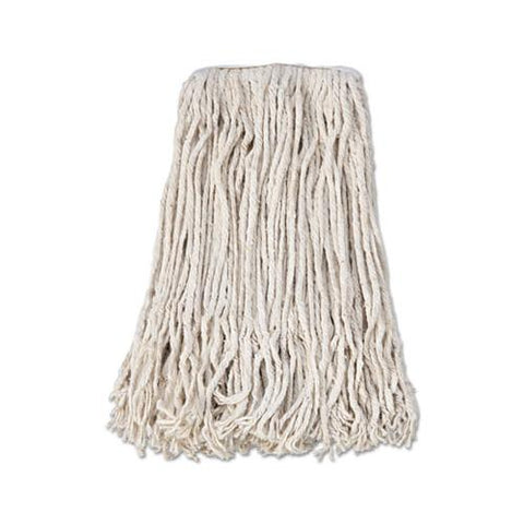 Banded Cotton Mop Head, #24, White, 12-carton