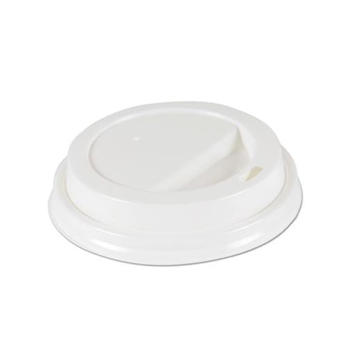 Deerfield Hot Cup Lids For 10oz - 20oz Cups, White, Plastic, 50-pk, 20 Pk-carton
