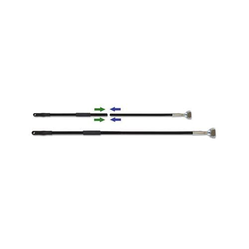 Two-piece Clip-on Dust Mop Handle, Metal, 1 1-2"dia X 59" Long