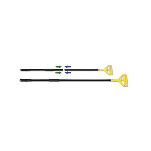Two-piece Metal Handle With Plastic Quick Change Head, 62" Handle, Black-yellow