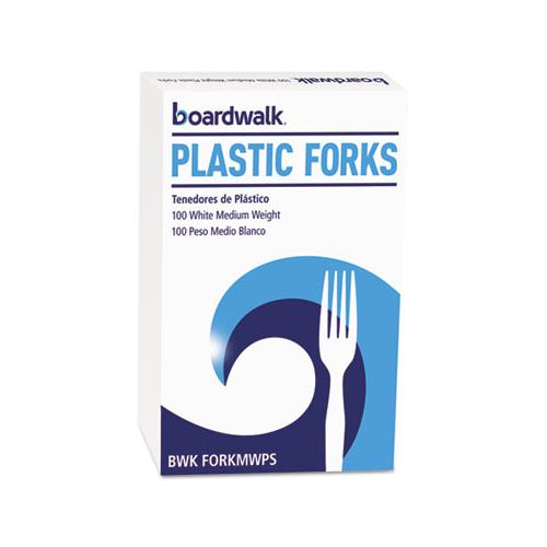 Mediumweight Polystyrene, Fork, White, 10 Boxes Of 100-carton