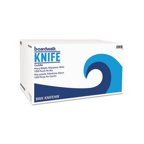 Heavyweight Polystyrene Cutlery, Knife, White, 1000-carton