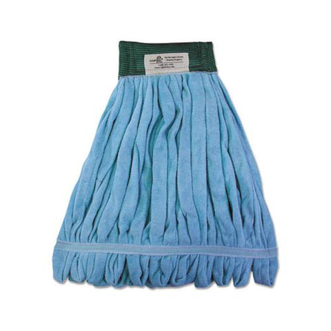 Microfiber Looped-end Wet Mop Heads, Medium, Blue, 12-carton, 12-carton