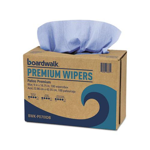 Hydrospun Wipers, Blue, 9 X 16.75, 100 Wipes-box, 10 Boxes-carton