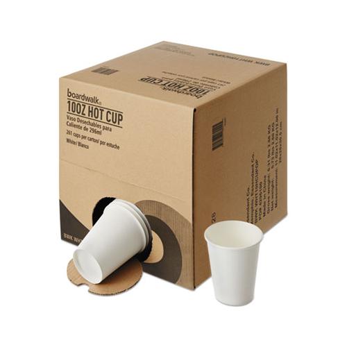 Convenience Pack Paper Hot Cups, 10 Oz, White, 9 Cups-sleeve, 29 Sleeves-carton