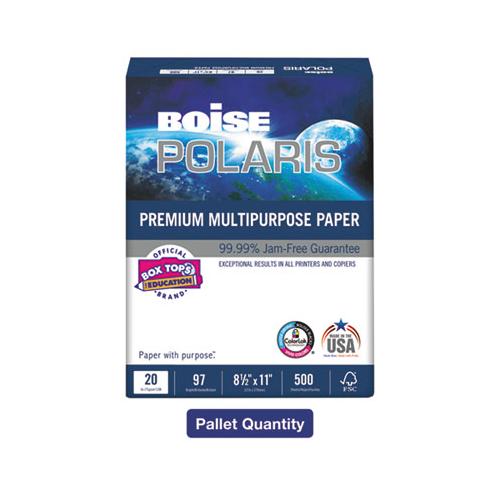 Polaris Premium Multipurpose Paper, 97 Bright, 20lb, 8.5 X 11, White, 500 Sheets-ream, 10 Reams-carton, 40 Cartons-pallet