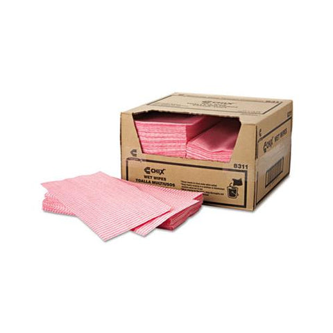 Wet Wipes, 11 1-2 X 24, White-pink, 200-carton