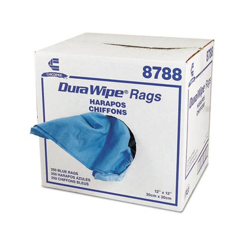 Durawipe General Purpose Towels, 12 X 12, Blue, 250-carton