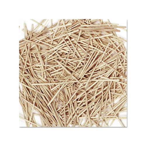 Flat Wood Toothpicks, Wood, Natural, 2,500-pack