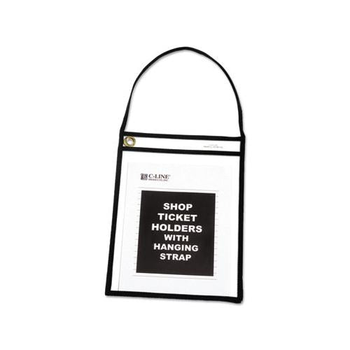1-pocket Shop Ticket Holder W-strap, Black Stitching, 75-sheet, 9 X 12, 15-box