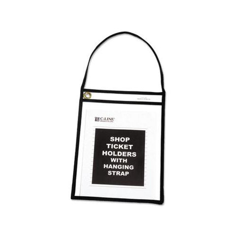 1-pocket Shop Ticket Holder W-strap, Black Stitching, 75-sheet, 9 X 12, 15-box