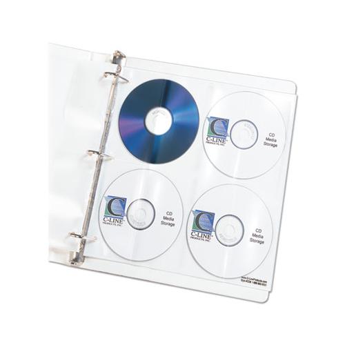 Deluxe Cd Ring Binder Storage Pages, Standard, Stores 8 Cds, 5-pack