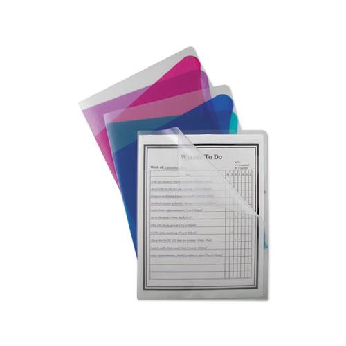 Multi-section Project Folders W- Clear Dividers, 3-sections, 1-3-cut Tab, Letter Size, Clear, 25-box
