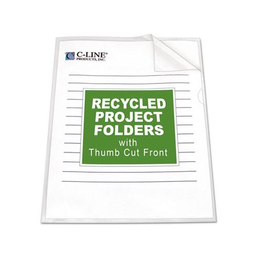 Poly Project Folders, Letter Size, Clear, 25-box