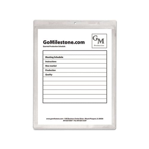 Clear Vinyl Shop Ticket Holders, Both Sides Clear, 50 Sheets, 9 X 12, 50-box