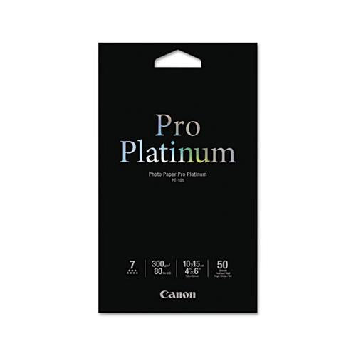 Photo Paper Pro Platinum, 11.8 Mil, 4 X 6, High-gloss White, 50-pack