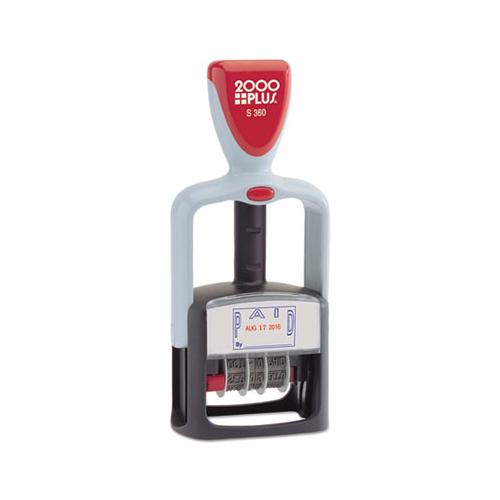 Model S 360 Two-color Message Dater, 1.75 X 1, "paid," Self-inking, Blue-red
